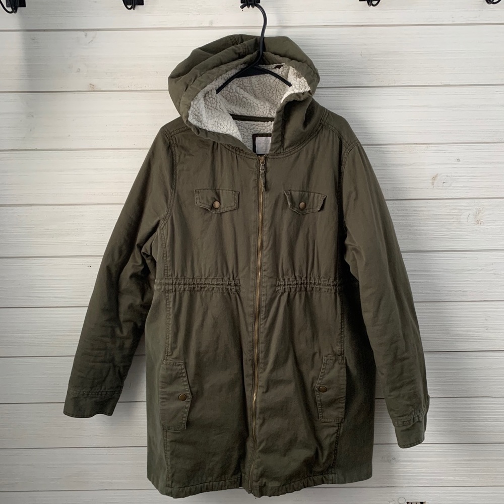 Forest Green Utility Style Maternity Jacket
